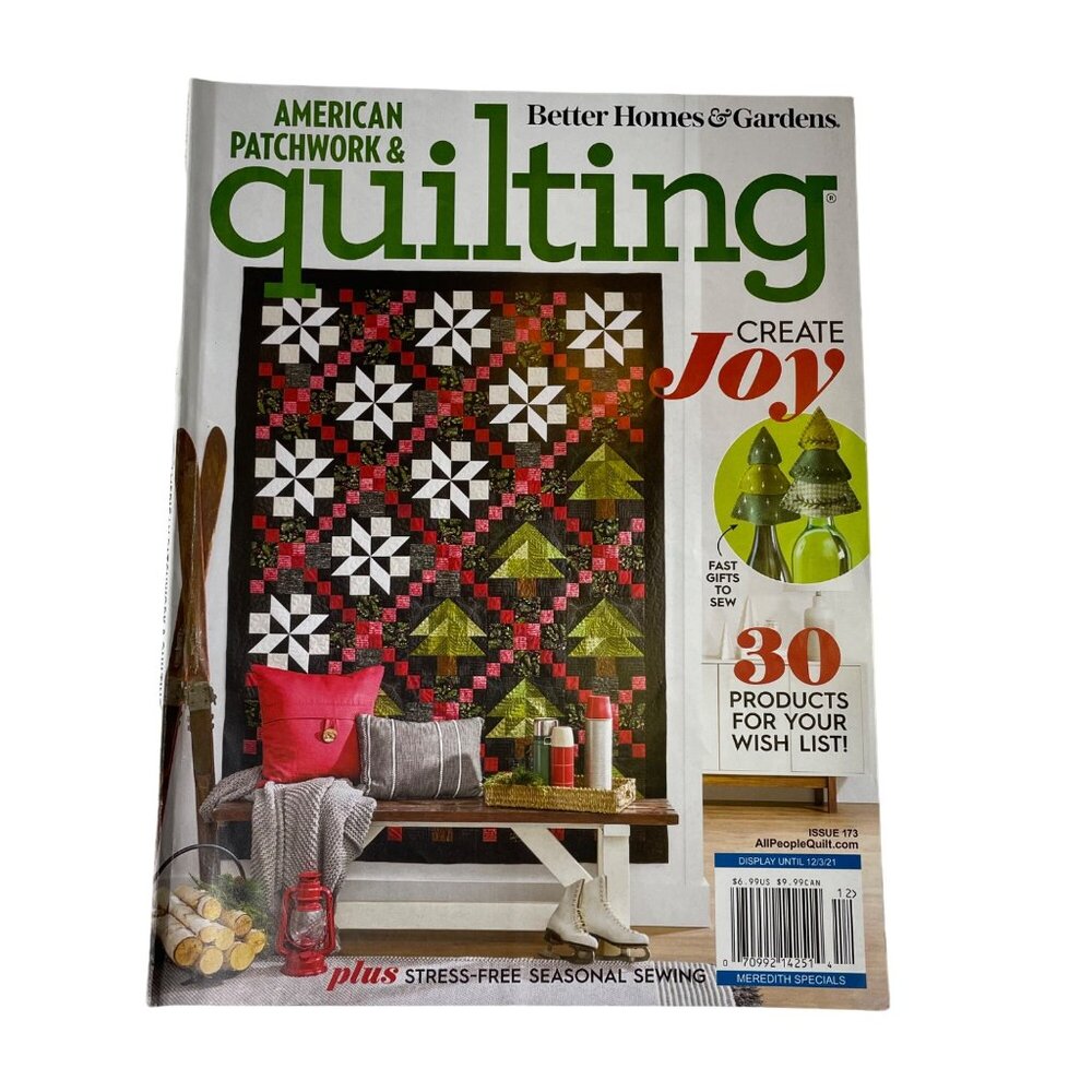 American Patchwork Quilting Crafting Magazine Dec 2021 Issue 173  Vol 29 No 6 u